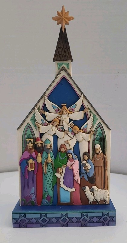 Jim Shore Christmas Plaque-2014-"For Unto Us a Child Is Born"