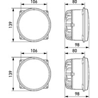 2X Hella LED Scheinwerfer 12V Scheinwerfer Satz | 1S3 996 362-111