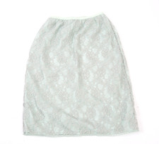 Vintage Charmode Nylon Mint Green Half Slip With Lace Overlay Size Medium USA