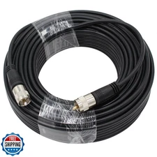 exgoofit RG8X Coaxial Cable 100ft, UHF PL259 Male to Male Coax Connector for 