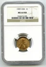 1909 VDB Lincoln Wheat Cent Penny NGC MS 64 RB Certified - Philadelphia - Q162