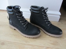 Ladies NEXT Black Forever Comfort Casual Lace-Up Ankle Boots -  Size 6 -  BNWT