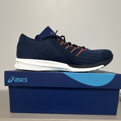 ASICS fuzeX Knit Men s Low Top Lace-Up Running Sneakers Blue/Black T829N-4990