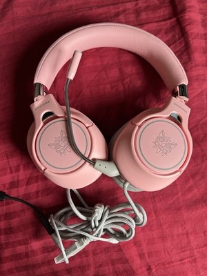Aimzone Cat Ear Gaming Headset With Noise Cancelling, Microphone In Pink
