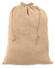 18" x 24" Burlap Bags - 6 Pack - 18x24 Inch Jute Burlap Drawstring Sacks
