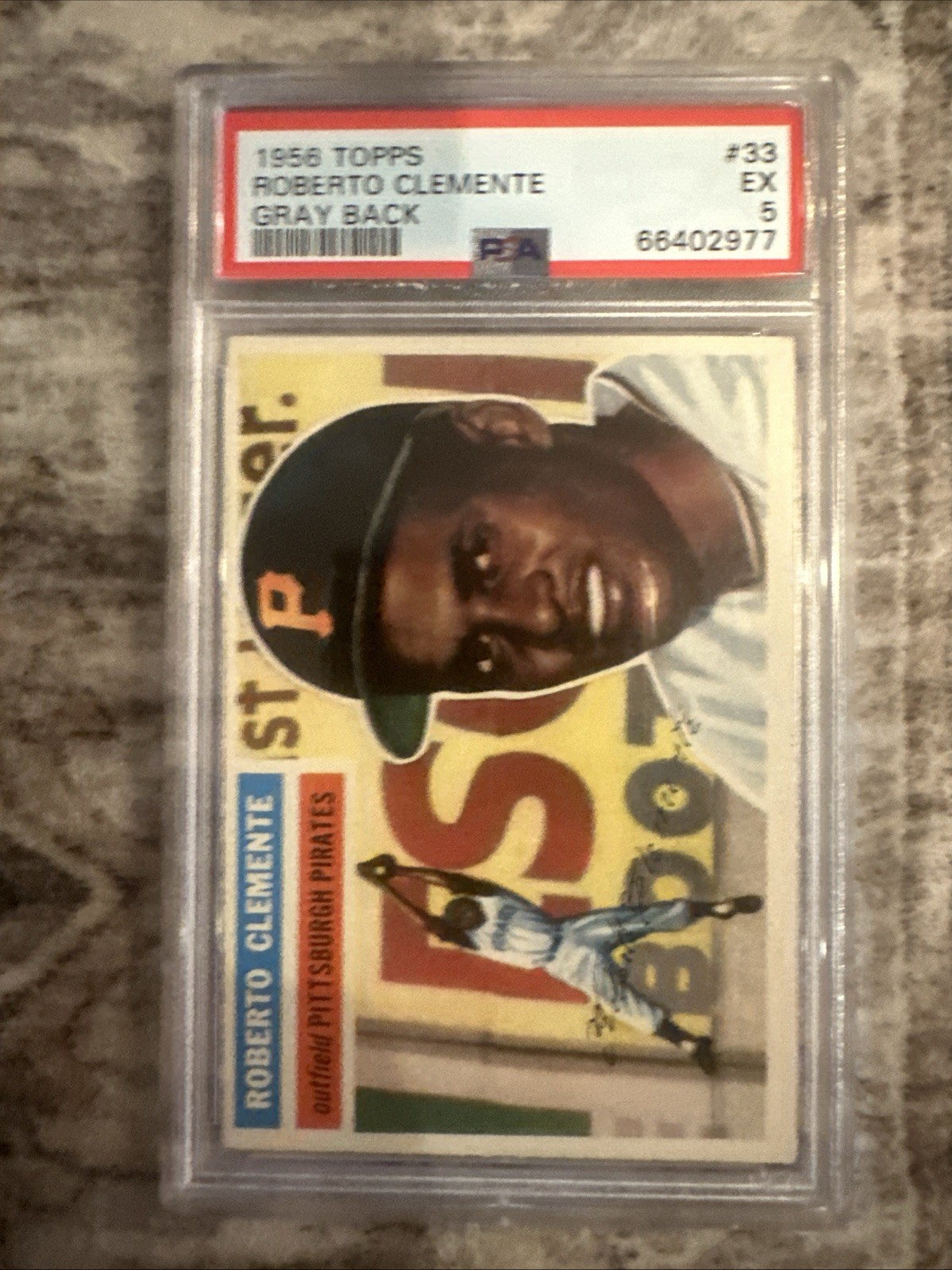 1956 Topps - Roberto Clemente #33 Gray Back PSA 5