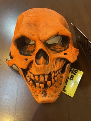 Adult Zagone Studios Hand Made  UV Orange Death  Mask Moving Mouth N1256
