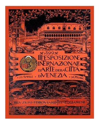 Venice Exhibition Poster Wall Art - Vintage Architectural Style