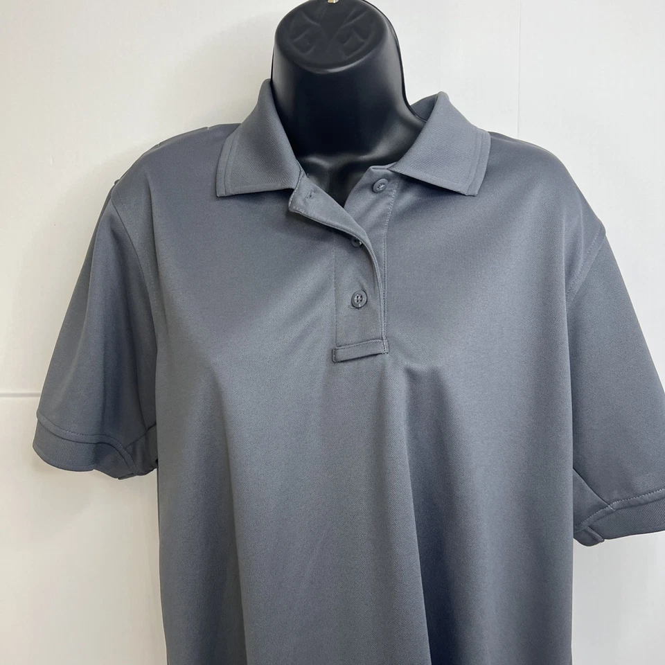 ELBECO Women's UFX Gray Work Polo Size Large Training Shirt Law Enforcement EMT - Image 2 of 4