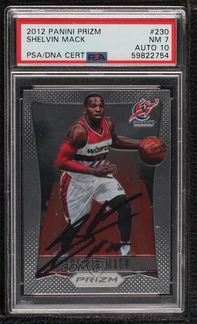 PSA/DNA 2012 Panini Prizm Shelvin Mack PSA/DNA Authentic Card & Auto Rookie RC