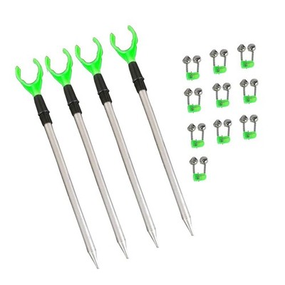 4-Pack Telescopic Fishing Rod Holders for Ground Fishing Rod Holders Stand Fishi