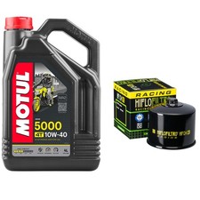ZX1000 Ninja H2 SX SE HS Motul 5000 10w40 4L Oil Filter Kawasaki ZX 1000 2018 8.73 per litre