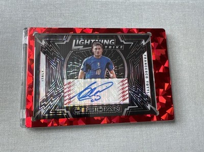 2021-22 Panini Obsidian Lightning Strike Autographs Francesco Totti Auto /44