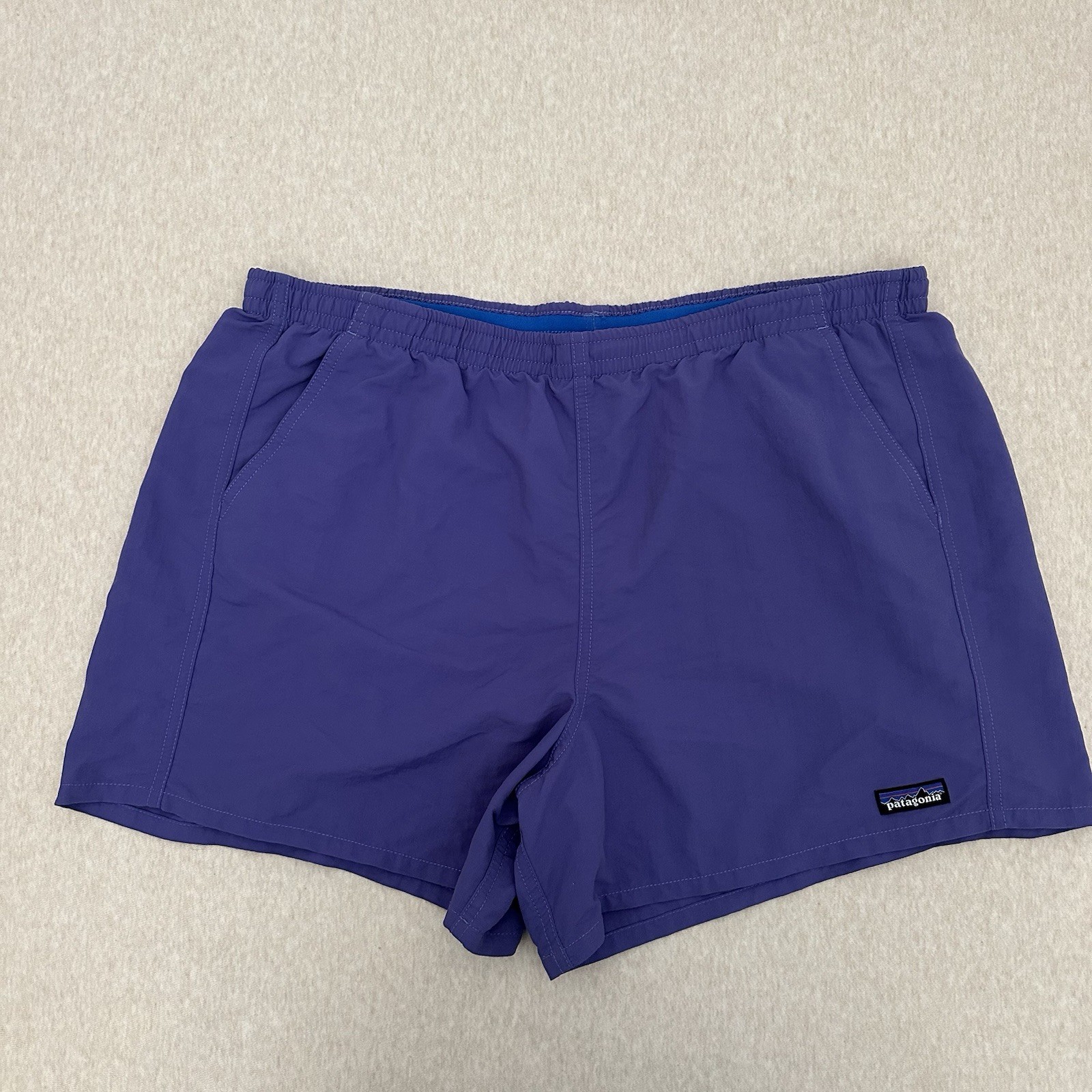 Patagonia Baggies Women's Size XL Purple Nylon Elastic Waist Shorts Pockets