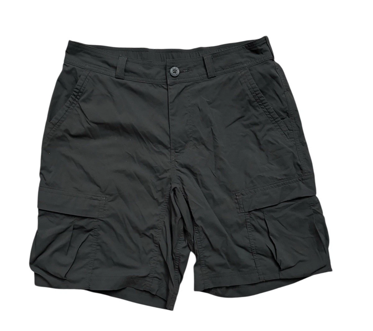 REI Co-op Shorts Mens Size 32" Gray Sahara Cargo Shorts Hiking Camping Quick Dry