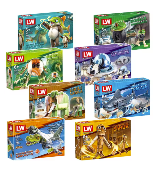 Italian Brainrot Animal Building Blocks Blind Box Kids Gift Set | eBay