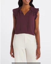 NWT *Stitch Fix* SZ XL Les Serein Alva Ruffle Detail Blouse