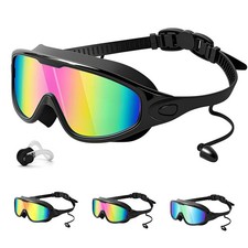 UV Protection Anti-Fog Swim Goggles Panoramic Wide View Leakproof Design