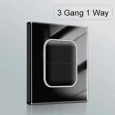 2 Way Light Switch 1/2/3 Gang LED Lightswitches Push Toggle Control Wall Mounted