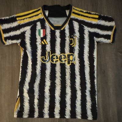 adidas Juventus Soccer Jersey Black White Yellow Jeep Sponsor