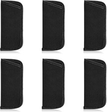 6 Pcs Slip in Eyeglasses Cases, Soft Protective Glasses Pouch for Reading, Black