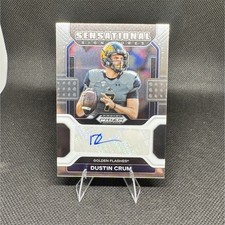 2022 Panini Prizm Draft Picks Dustin Crum Sensational Signatures Auto SS-DCR