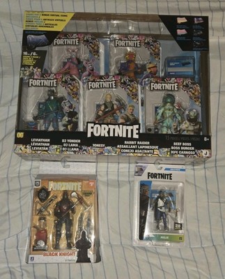 NEW Fortnite Party Pack 7 Figures Bonus Virtual Items Included! Huge Lot