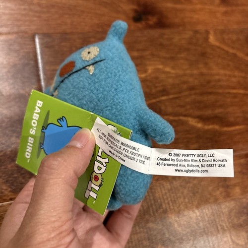 UGLYDOLL BIG TOE Plush KEYCHAIN 2007 #20171 **BABO’S BIRD NAME TAG 4” - Picture 6 of 6