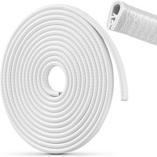 Door Edge Guards 32Ft 10M Universal Rubber U Shape Edge Trim Protector White