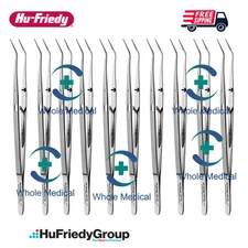 Hu-Friedy DP18L Locking Cotton & Dressing Dental Pliers #18L Serrated Tip 10 Pcs