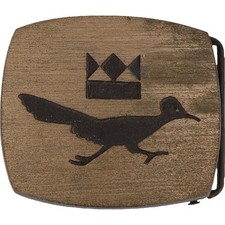 Brass Roadrunner Bird Southwest Native American Indian Nos Vintage Belt Buckle