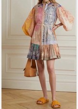 Zimmermann Anneke Spliced Latern Mini Dress Size 2 / fits  AU 10-12 EUC