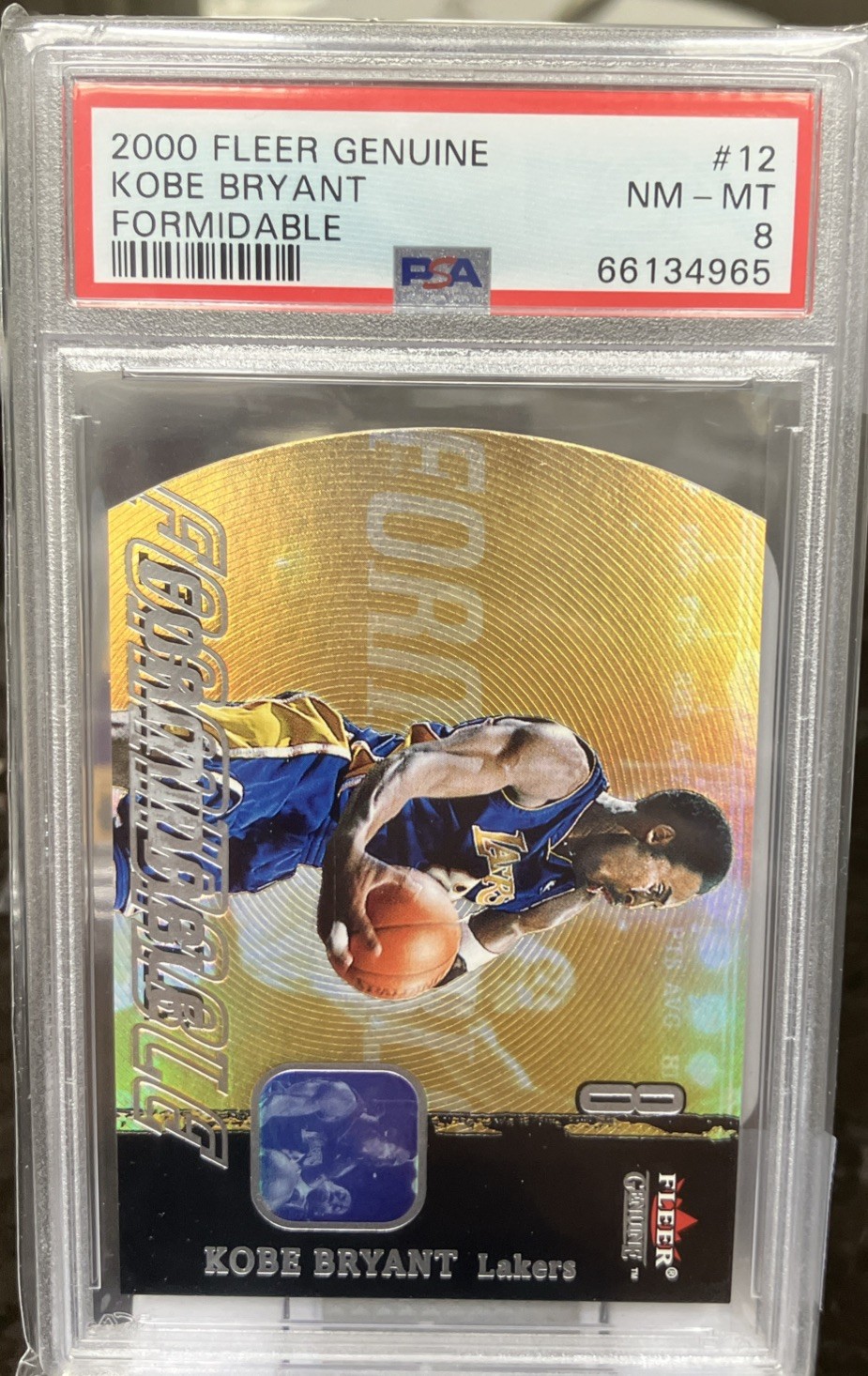 2000-01 Fleer Genuine Formidable Kobe Bryant #12F PSA 8 Pop 19 HOF 10 Higher!