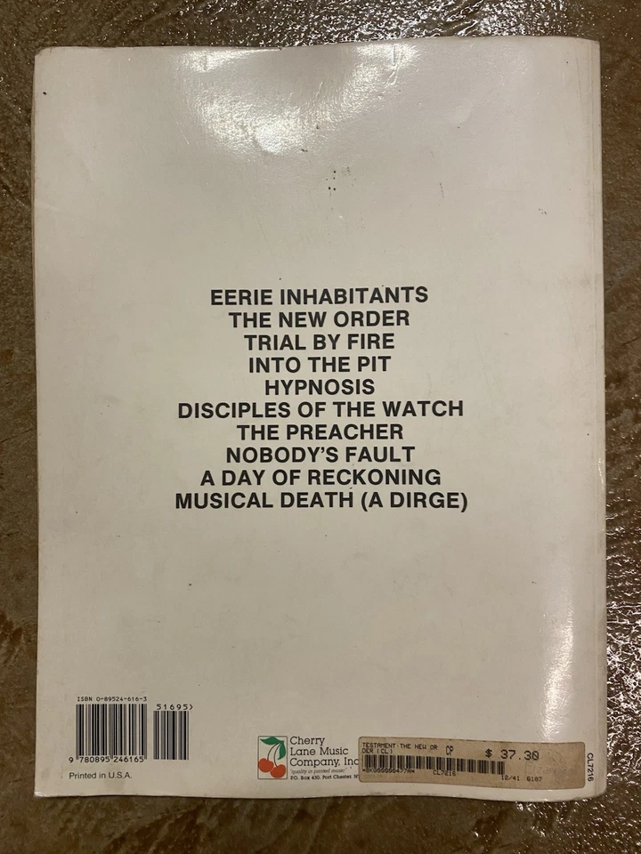 🔥💥Testament - The New Order - Guitar Tablature Tab Book - Alex Skolnick - 1991 - Image 3 of 4