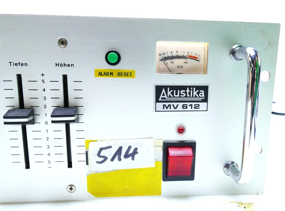 Akustika MV612 Audio-Mischer, 6-Kanal Rackmixer, PA-Verstärker, EQ, Vintage I514 - Bild 4 von 4