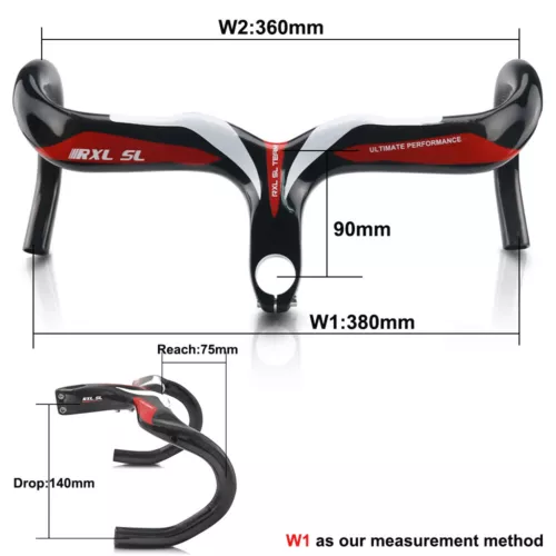 380-440mm Carbon Road Bike Integrated Handlebar Internal Routing Handlebar - Picture 24 of 48