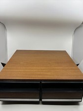 Vintage VHS Tape Holder Faux Wood 2 Drawer Cabinet Storage Case 24 Tape Capacity