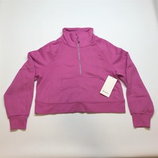 NEW LULULEMON Scuba Oversized Funnel Neck Half-Zip M/L Pow Pink Tone