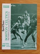 BOSTON CELTICS BALTIMORE BULLETS Mar 12 1967 Program JOHN HAVLICEK BILL RUSSELL
