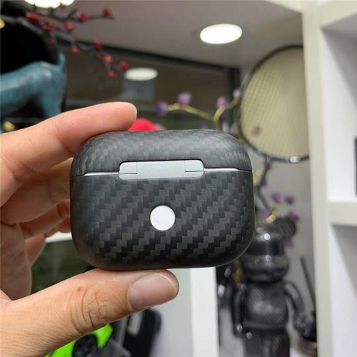 Genuine Real Carbon Fiber Aramid Slim Case for Apple AirPods Pro 2 Hard Cover - Photo 9 sur 26