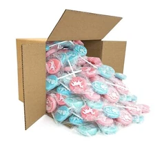 Unicorn Lollipops 5-Pound Box, Icing Tattoo Gender Reveal Hard Candy (120 Count)
