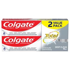 Colgate Total Deep Clean Whitening Toothpaste Pack of 2 4.8 oz for Sensitive ...