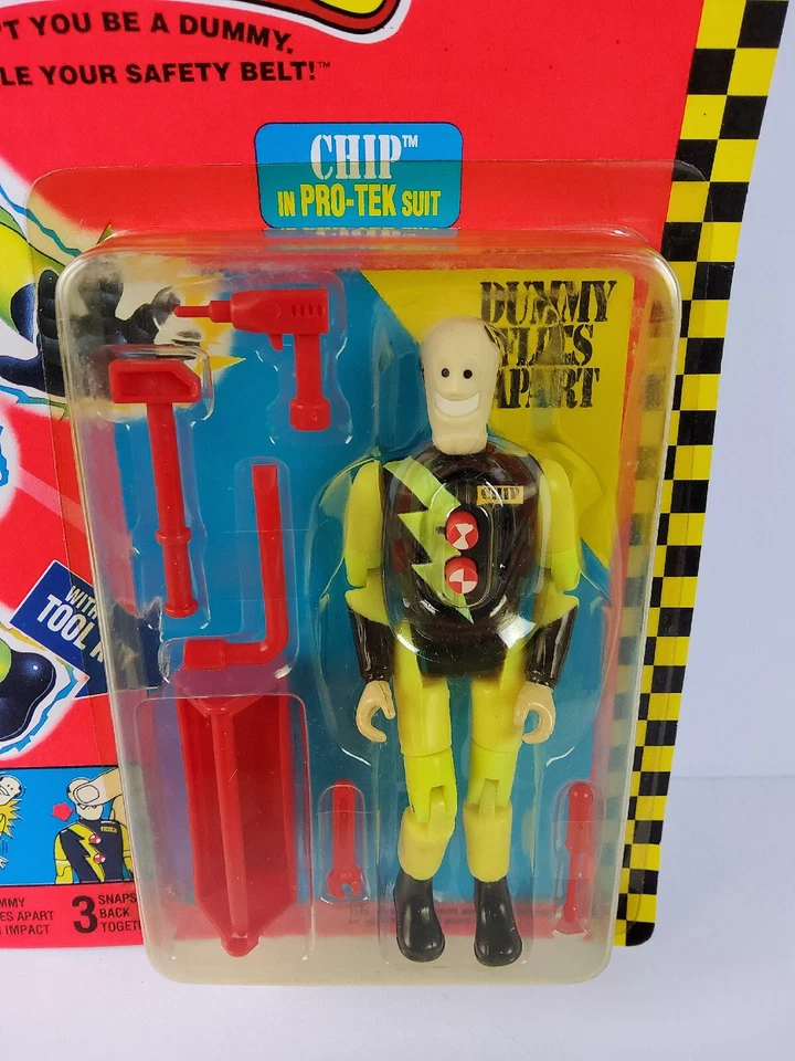 Figura de acción de colección 1992 Tyco Incredible Crash Dummies Chip Pro-Tek Suit nueva Foto 2 de 4