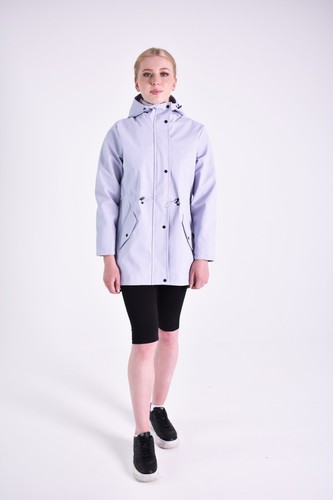 Women's Casual Premium Water Resistant Rubber Rain Parka. Outdoors, Plus Sizes. - Picture 4 of 34