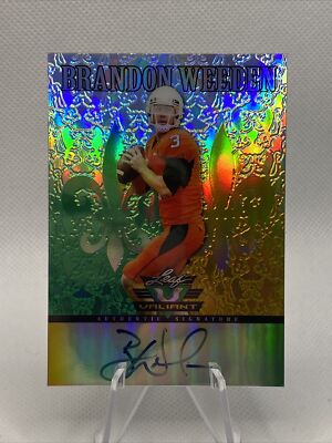 Brandon Weeden 2012 Leaf Valiant Signature Rookie Card RC # BW-1