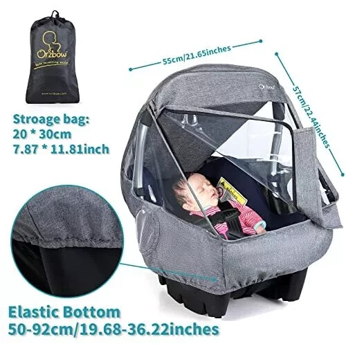 Universal Baby Car Seat Rain Cover Infant Car Seat Weather Shield Bag