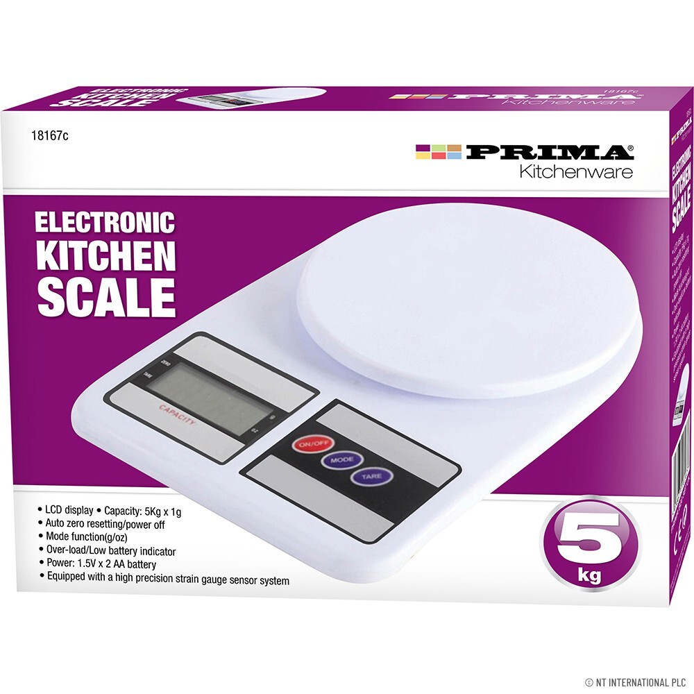 Bhomely Digital Kitchen Scale – 5kg Capacity, LCD Display, Battery Powered