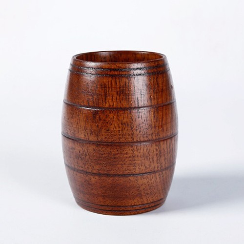 Marrone Boccale di Birra in Legno Tazza Birra per Picnic - Foto 12 di 12