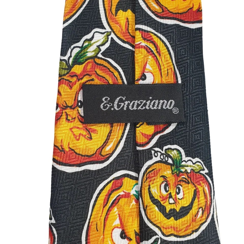 Corbata Calabaza Para Hombres Corbata Scary Jack O Lantern Novedad Halloween Vacaciones Papá Regalo Foto 4 de 4