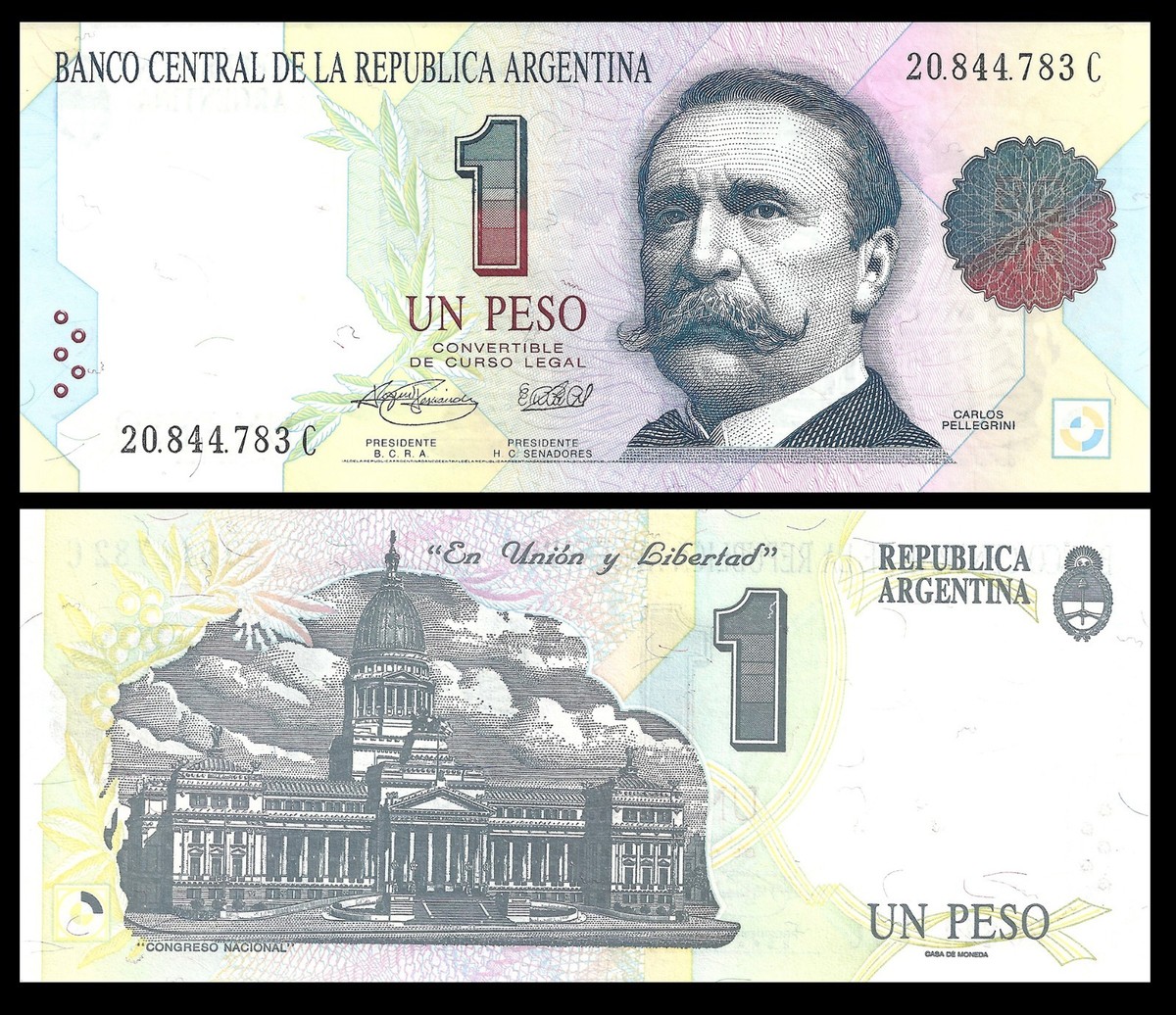 アルゼンチン　1992 ARGENTINA 1 PESO 1992 P 339 UNC | eBay